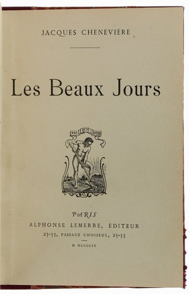LES BEAUX JOURS.