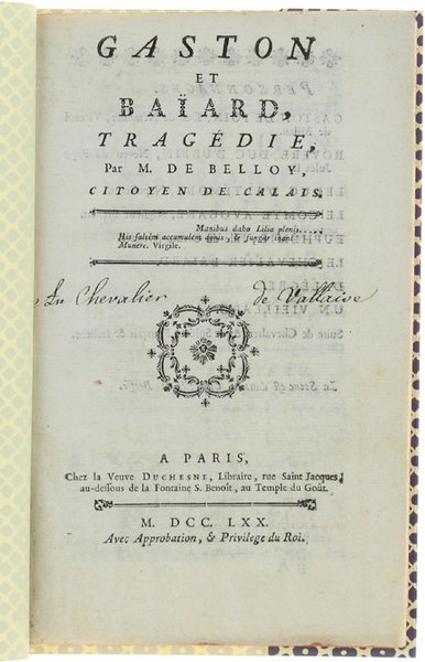 GASTON ET BAIARD, Tragédie.