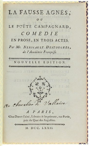 LA FAUSSE AGNES, ou LE POETE CAMPAGNARD, Comédie en prose, …