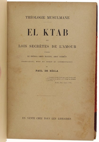 EL KTAB des Lois secrètes de l'amour d'après le Khodja, … | Immagine Gallery 2