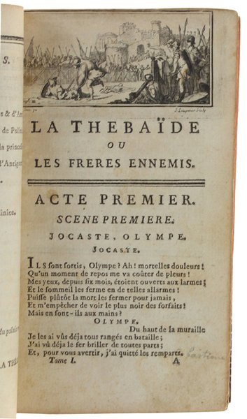 OEUVRES DE RACINE. Tome premier. Nouvelle edition, plus correcte & …