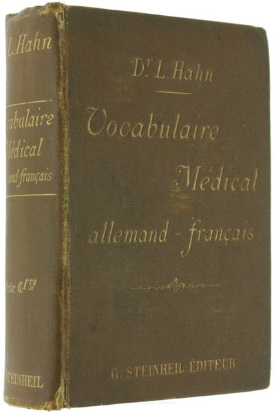VOCABULAIRE MEDICAL ALLEMAND-FRANÇAIS.