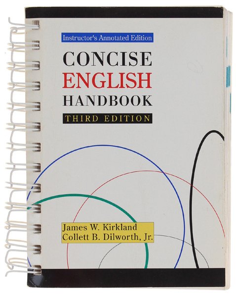 CONCISE ENGLISH HANDBOOK. Instructor's annotated edition.