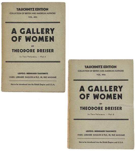 A GALLERY OF WOMEN. In two volumes.