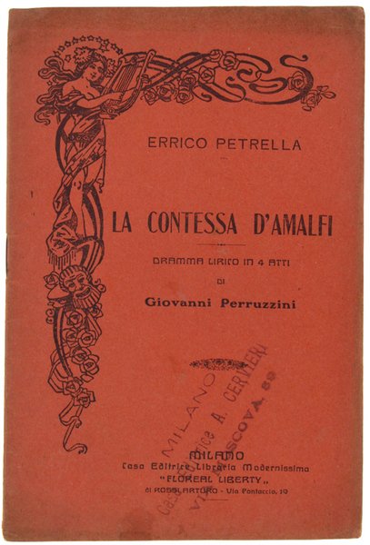 LA CONTESSA D'AMALFI. Dramma lirico in 4 atti. Muscia di …
