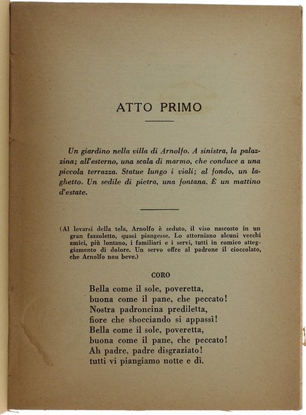 L'AMORE MEDICO. Commedia musicale in 2 Atti. Libretto di Enrico …