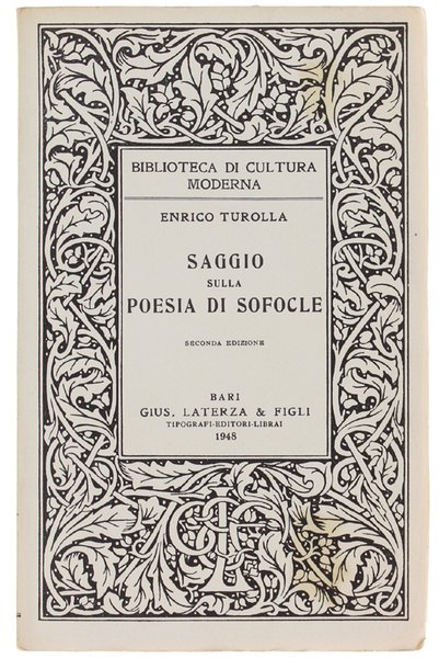 SAGGIO SULLA POESIA DI SOFOCLE.