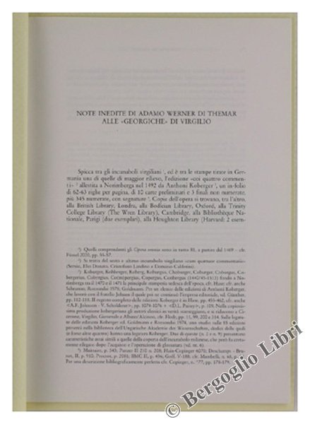 NOTE INEDITE DI ADAMO WERNER DI THEMAR ALLE "GEORGICHE" DI …