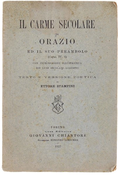 IL CARME SECOLARE DI ORAZIO ED IL SUO PREAMBOLO (Carm. …