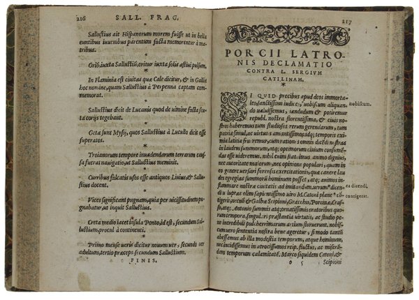 DE CONIURATIONE CATILINAE - DE BELLO JUGURTHINO - HISTORIARUM LIB. …