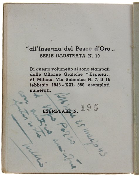 RACCONTO. Con quattordici disegni di Lucio Fontana.