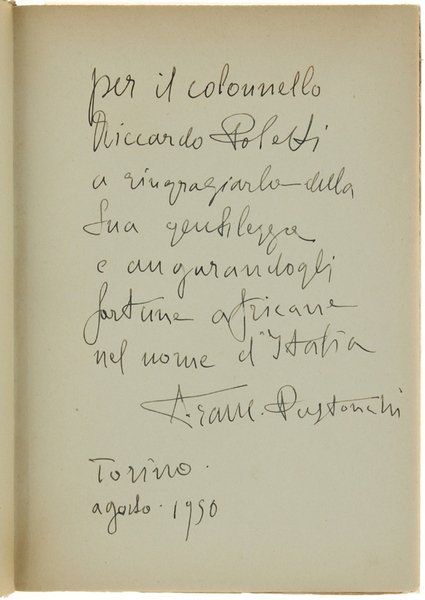 PONTI SUL TEMPO. [Edizione originale numerata, dedica dell'autore]