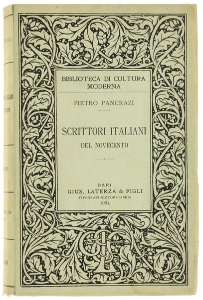 SCRITTORI ITALIANI DEL NOVECENTO.