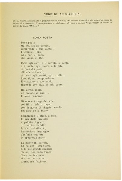 ANTOLOGIA DI POETI E DI NARRATORI CONTEMPORANEI.