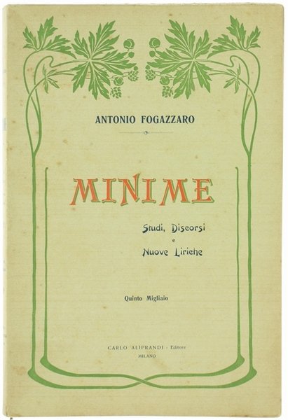 MINIME. Studi, Discorsi e Nuove Liriche.