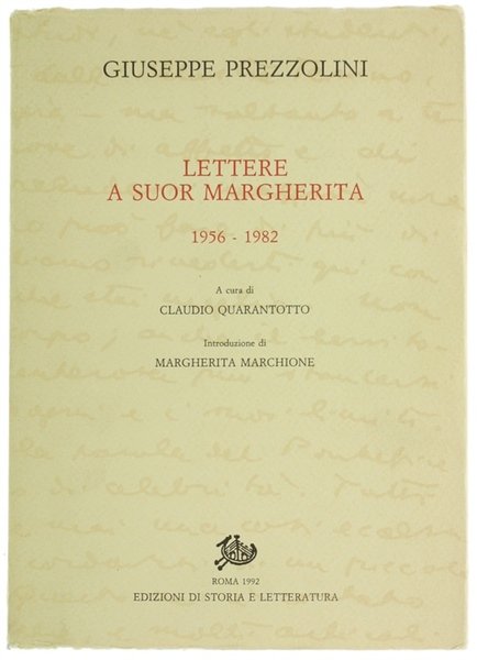 LETTERE A SUOR MARGHERITA 1956 - 1982