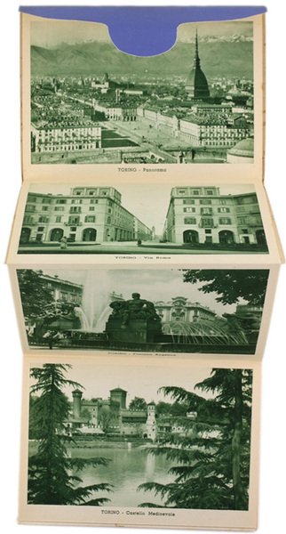 RICORDO DI TORINO [12 vedute fotografiche formato cartolina, album]