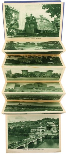 RICORDO DI TORINO [12 vedute fotografiche formato cartolina, album]