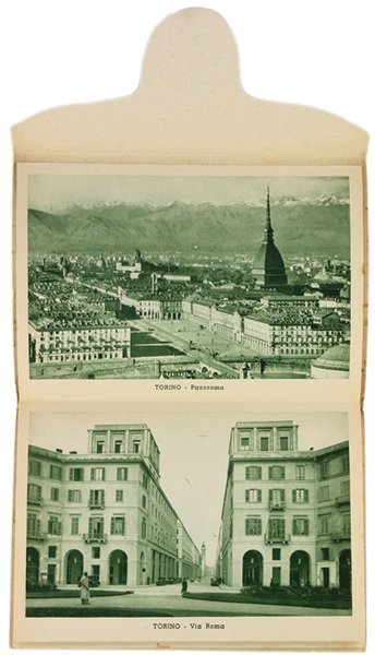 RICORDO DI TORINO [12 vedute fotografiche formato cartolina, album]