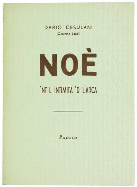 NOE' 'NT L'INTIMITA' 'D L'ARCA - Poesie.
