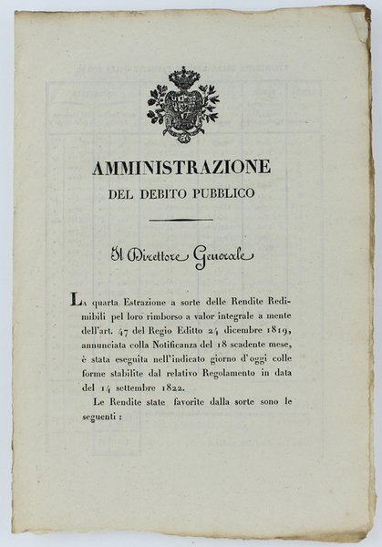 AMMINISTRAZIONE DEL DEBITO PUBBLICO. Torimo, 30 marzo 1924.