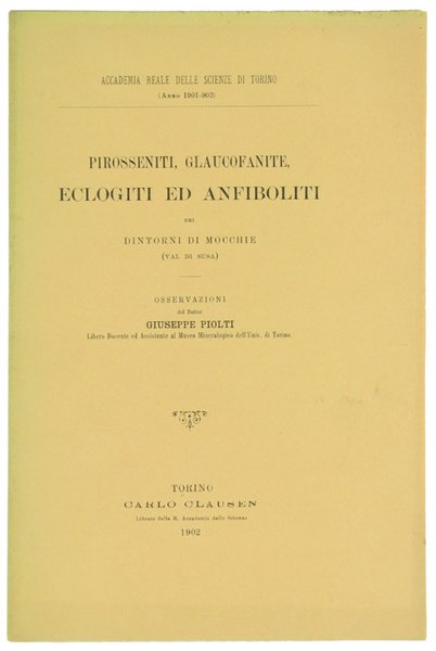 PIROSSENITI, GLAUCOFANITE, ECLOGITI ED ANFIBOLITI DEI DINTORNI DI MOCCHIE (Val …
