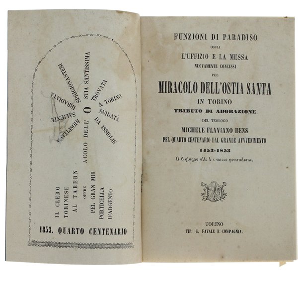 FUNZIONI DI PARADISO OSSIA L'UFFIZIO E LA MESSA NUOVAMENTE CONCESSI …