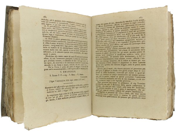 RACCOLTA DEI REGJ EDITTI, MANIFESTI, ED ALTRE PROVVIDENZE DE' MAGISTRATI …