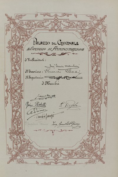 LIBRO DELLE FIRME DEL SINDACO DI TORINO RICCARDO CATTANEO (1920-1923)