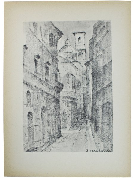 VEDUTE DI CHIESE TORINESI disegnate a carboncino. 5 TAVOLE.