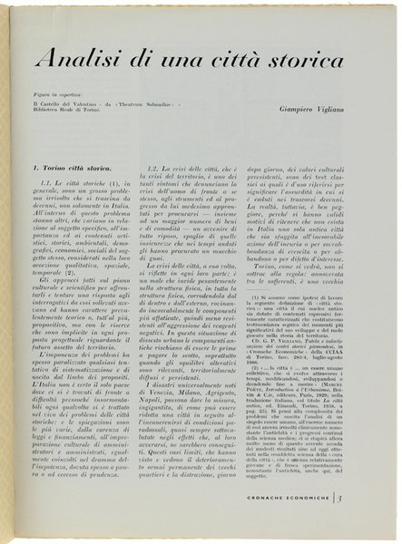 ANALISI DI UNA CITTA' STORICA. (Stralcio).