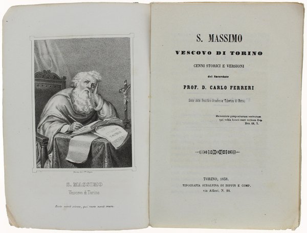 S.MASSIMO VESCOVO DI TORINO. Cenni Storici e Versioni.