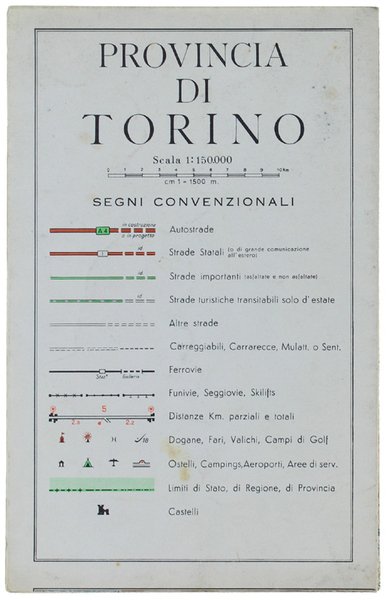 PROVINCIA DI TORINO. Carta a colori, scala 1:150.000. | Immagine Gallery 1