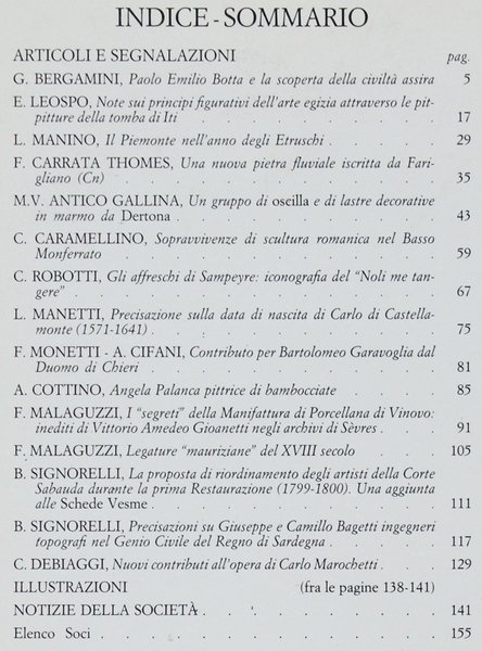 BOLLETTINO DELLA SOCIETA' PIEMONTESE DI ARCHEOLOGIA E BELLE ARTI - …