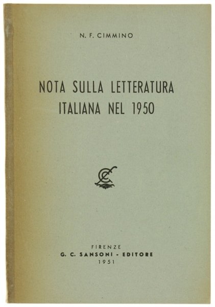 NOTA SULLA LETTERATURA ITALIANA NEL 1950.