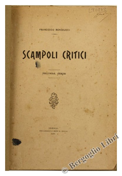 SCAMPOLI CRITICI. Seconda serie.