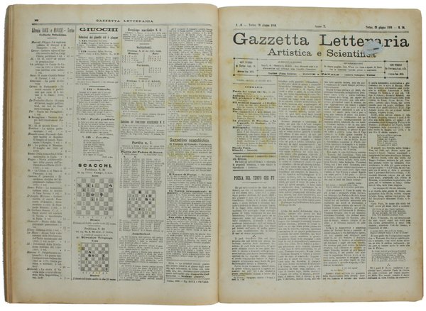 GAZZETTA LETTERARIA ARTISTICA E SCIENTIFICA - 1886. [Annata completa]