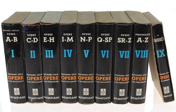 DIZIONARIO LETTERARIO BOMPIANI DELLE OPERE E DEI PERSONAGGI di tutti …