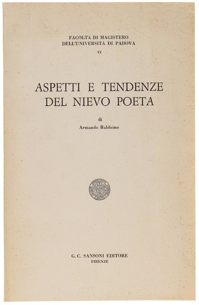 ASPETTI E TENDENZE DEL NIEVO POETA.