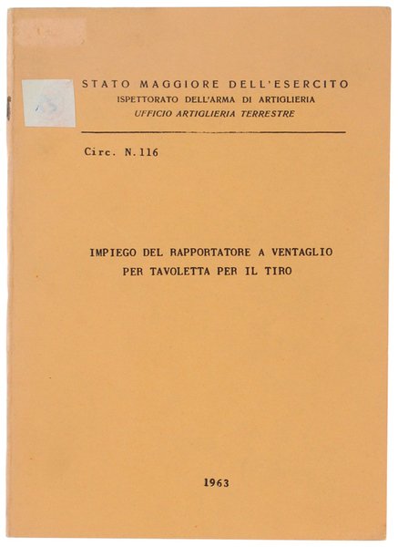 IMPIEGO DEL RAPPORTATORE A VENTAGLIO PER TAVOLETTA PER IL TIRO.