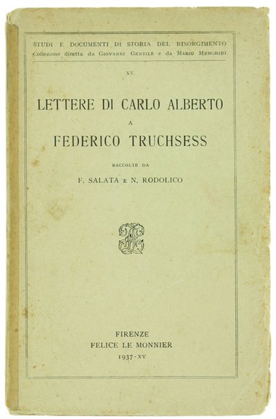 LETTERE DI CARLO ALBERTO A FEDERICO TRUCHSESS.