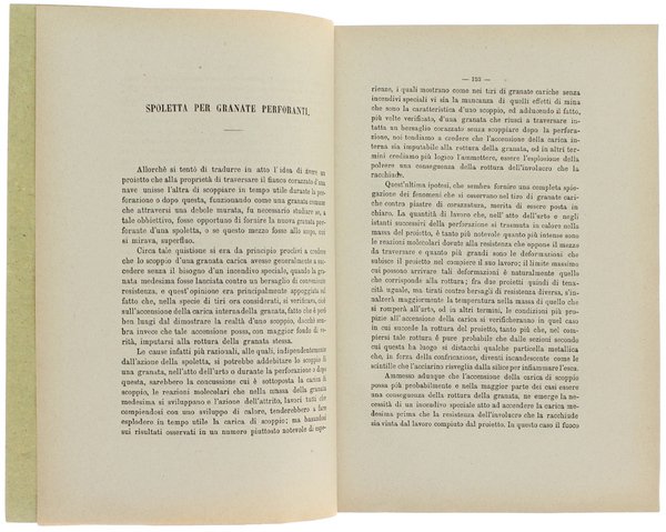 SPOLETTA PER GRANATE PERFORANTI. Stralcio.