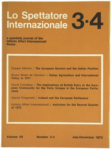 LO SPETTATORE INTERNAZIONALE. A Quarterly Journal of the Istituto Affari …
