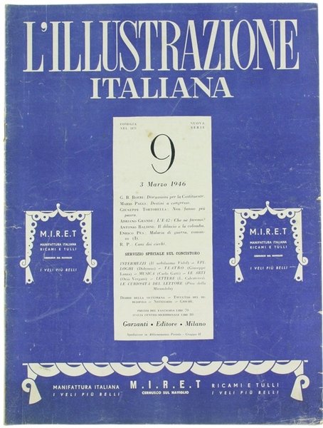 L'ILLUSTRAZIONE ITALIANA - 1946 - N. 9.
