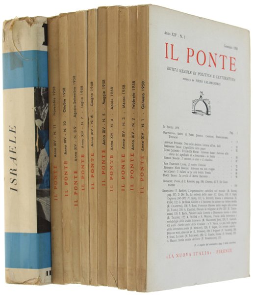 IL PONTE. Annata 1958 completa. Rivista di politica e letteratura fondata da Piero Calamandrei.