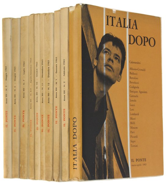 IL PONTE. Annata 1965 completa. Rivista di politica e letteratura fondata da Piero Calamandrei.