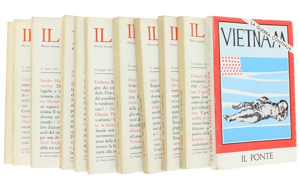 IL PONTE. Annata 1967 completa. Rivista di politica e letteratura fondata da Piero Calamandrei.