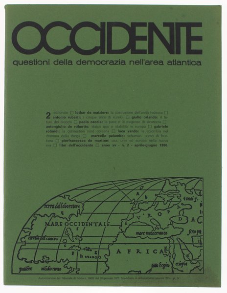 OCCIDENTE. Questioni della democrazia nell'area atlantica. N. 2 - 1990.