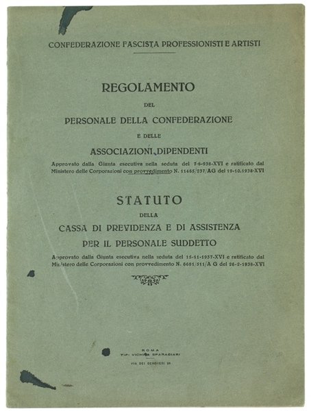 REGOLAMENTO DEL PERSONALE DELLA CONFEDERAZIONE E DELLE ASSOCIAZIONI DIPENDENTI - …