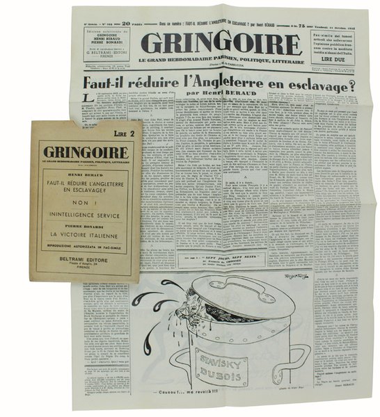 GRINGOIRE - Fac-simile dei famosi articoli che sollevarono l'opinione pubblica … | Immagine principale